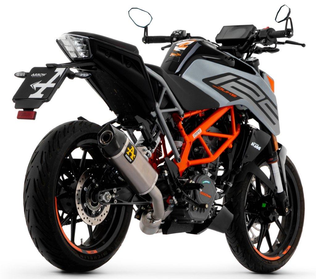 ARROW アロー INDY-RACE スリップオンマフラー DUKE 125 390 KTM マフラー サイレンサー材質：アルミニウムダーク