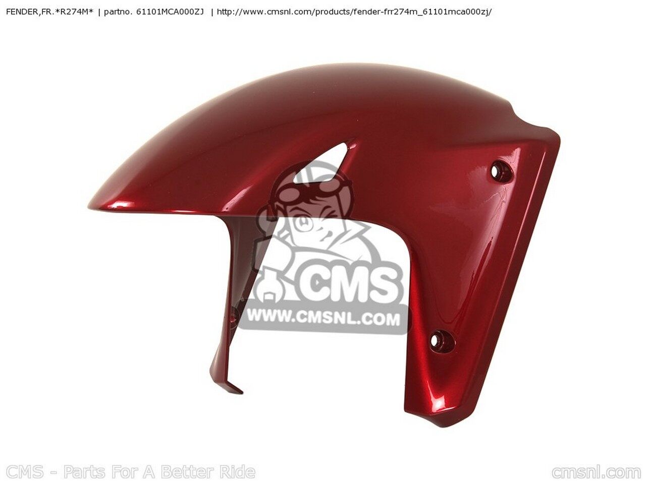 CMS シーエムエス FENDER，FR.*R274M* GL1800 GOLDWING 3 USA 4 GL1800A CANADA / CMF ENGLAND EUROPEAN DIRECT SALES FRANCE HONDA ホンダ フロントフェンダー フェンダー関連 外装
