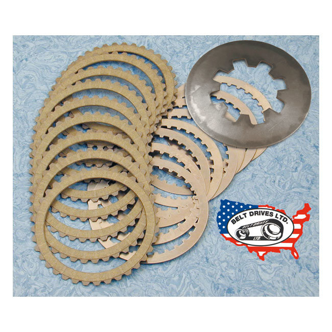 BELT DRIVES LTD. ベルトドライブ ケブラー エクストラプレート クラッチプレートキット【KEVLAR EXTRA-PLATE CLUTCH PLATE KIT】 90-97NUB.T.; 91-16 XL; 08-12NUXR1200 HARLEY-DAVIDSON ハーレーダビッドソン 駆動系|ウェビック 店