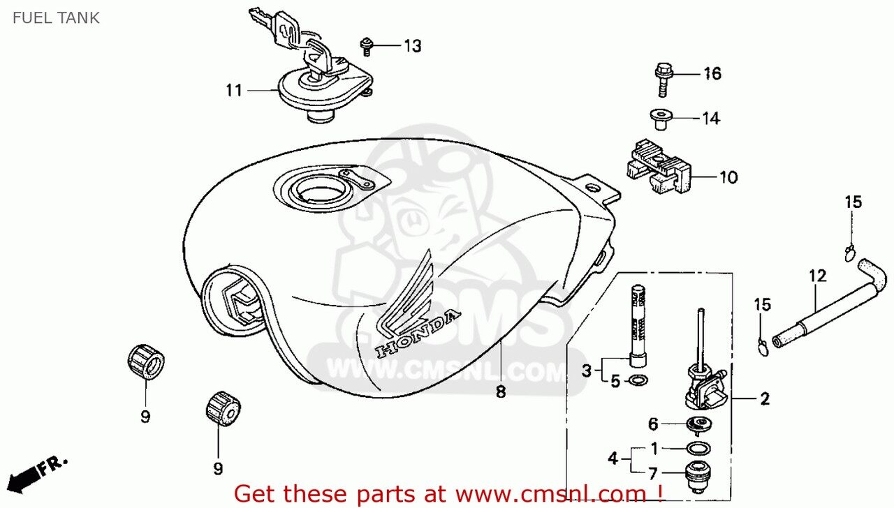 CMS シーエムエス (17520-KBG-941ZB) TANK SET *PB215C* CB250 NIGHTHAWK 1993 P USA 1994 R HONDA ホンダ ガソリンタンク タンク関連 外装