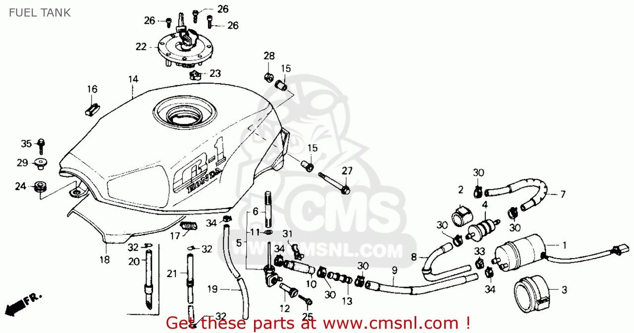 CMS シーエムエス (17620-MT4-030) CAP COMP.，FUEL FI CB400F 1990 L USA CB1 1989 K HONDA ホンダ ガソリンタンクキャップ タンク関連 外装