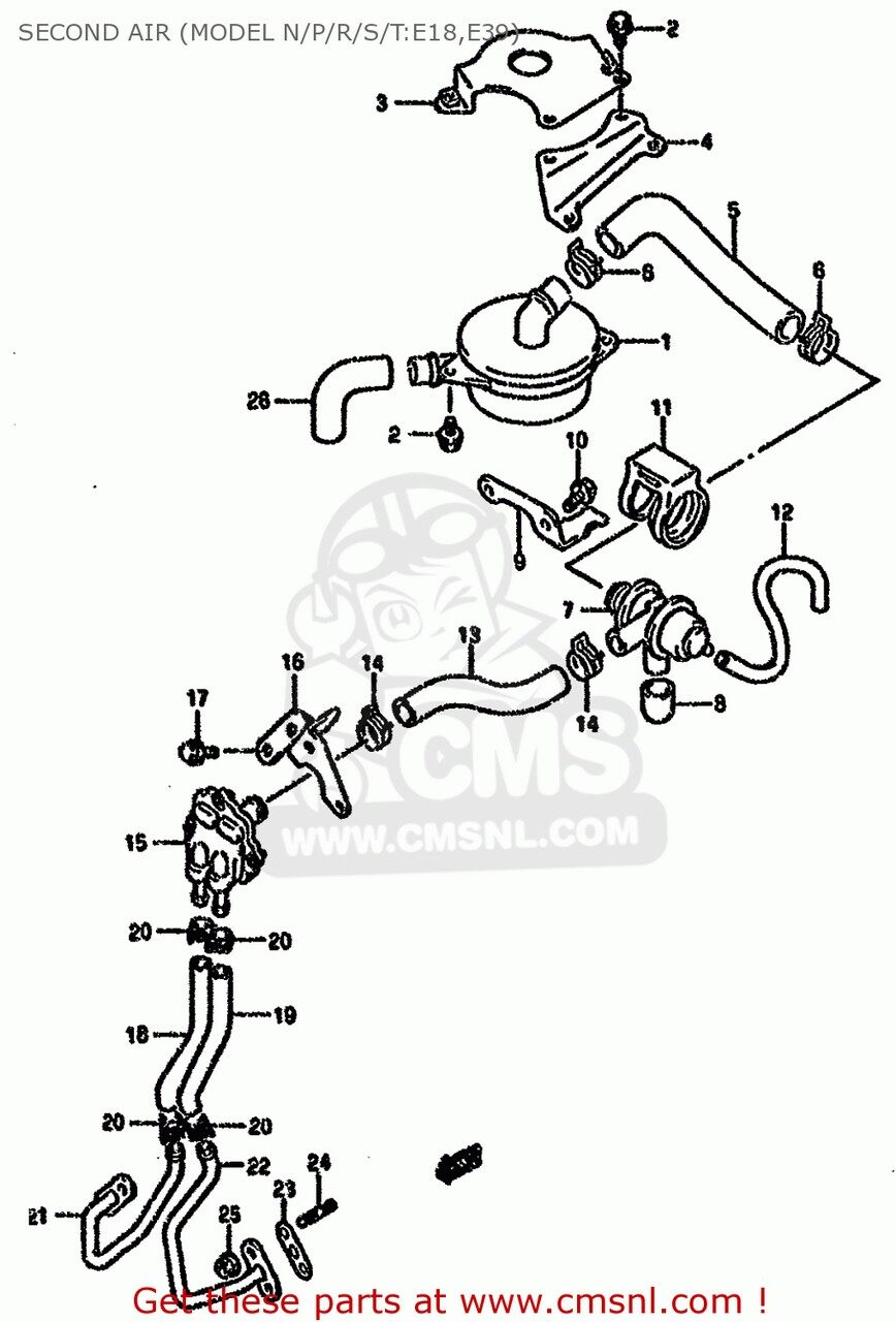 CMS シーエムエス VALVE ASSY，2ND AIR REED SUZUKI スズキ その他吸気系オプション・補修部品 吸気関連 エンジン