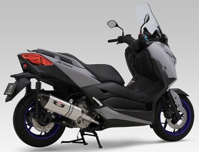 YOSHIMURA ヨシムラ 機械曲R-77J サイクロン カーボンエンド EXPORT SPEC 政府認証 XMAX YAMAHA ヤマハ スリップオンマフラー マフラー カラー：チタンブルーカバー／カーボンエンドタイプ(STBC)／STD6.9kg／重量：3.8kg