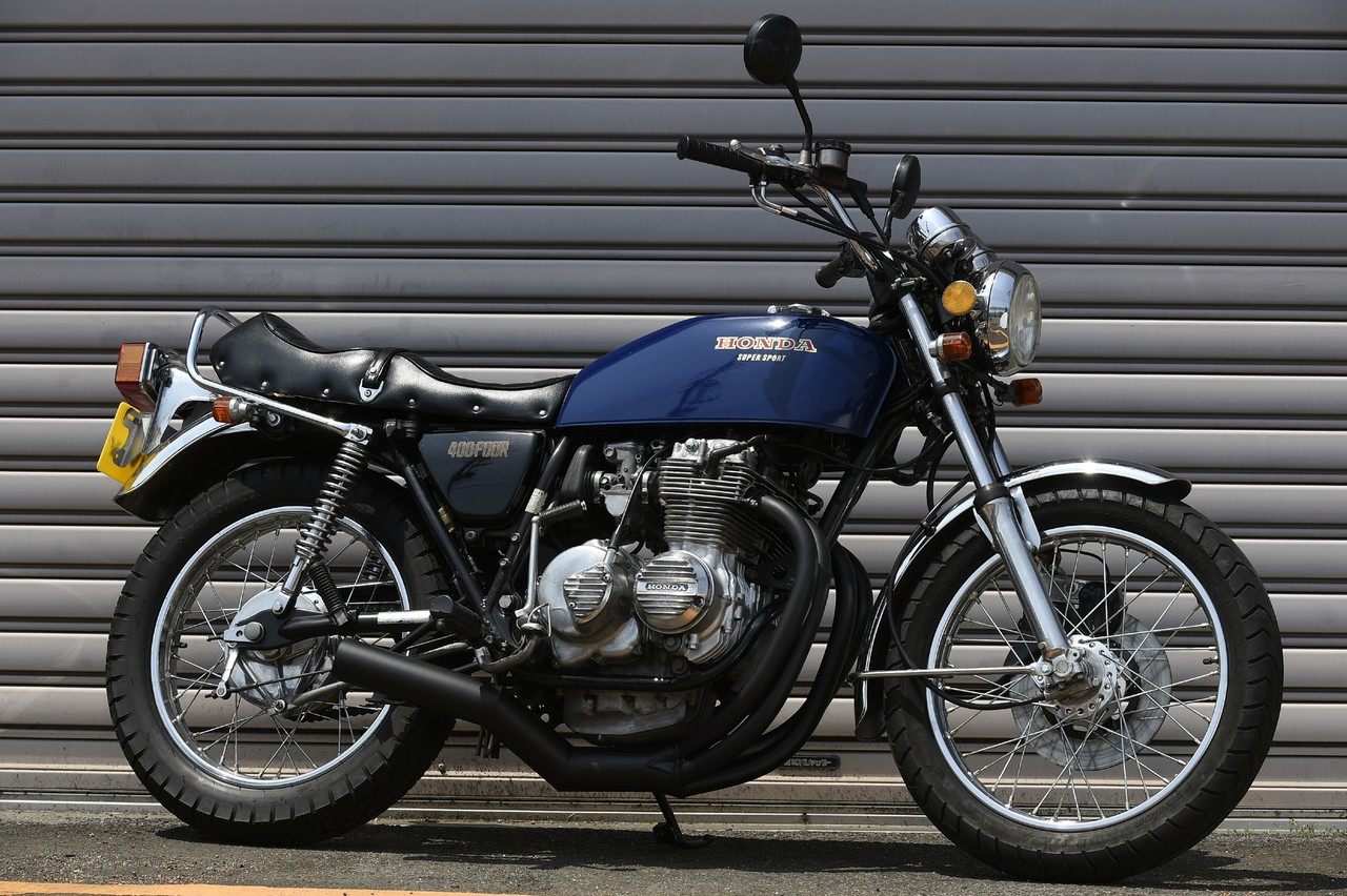 M-TEC中京 エムテック中京 手曲げショート管マフラー CB400フォア 空冷 HONDA ホンダ フルエキゾーストマフラー マフラー