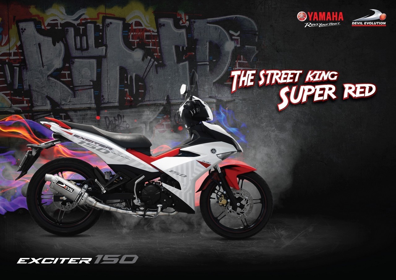 DEVIL EVOLUTION デビルエボリューション フルシステムw / チタンレプリカマフラーD3 EXCITER 150 15 YAMAHA ヤマハ フルエキゾーストマフラー マフラー|ウェビック 店
