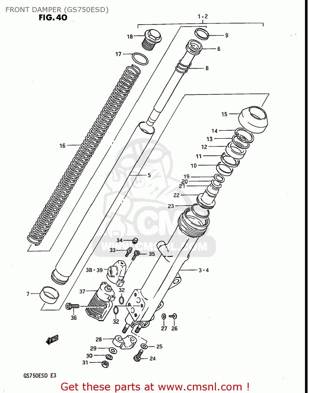 CMS シーエムエス TUBE，INNER GS750E 1983 D USA E03 GS750ES SUZUKI スズキ インナーチューブ サスペンション 足回り｜ウェビック　店