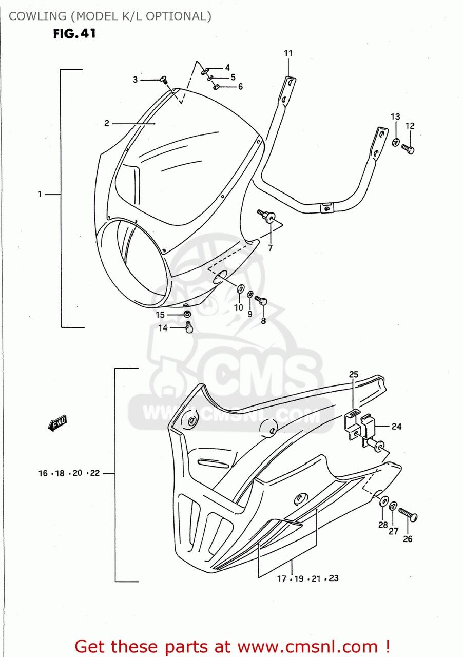 CMS シーエムエス (94470-01870-33J) COWLING ASSY，UNDER (BLACK) GS500E 1989 K USA E03 1990 L 1991 M 1992 N 1993 P 1994 R 1995 S 1996 T SUZUKI スズキ アンダーカウル カウル関連 外装｜ウェビック　店