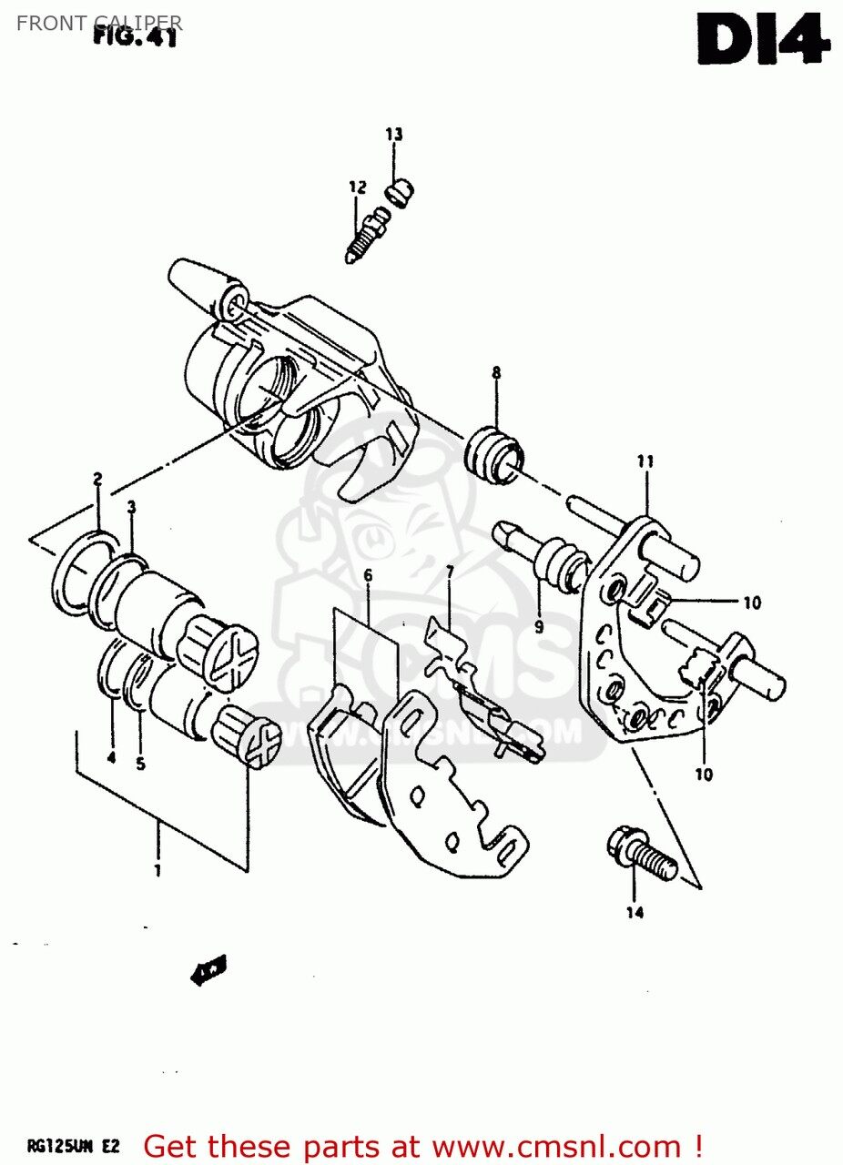 CMS シーエムエス (59100-01D02) CALIPER ASSEMBLY，FRONT，RIGHT GS500E 1989 K USA E03 1990 L 1991 M 1992 N 1993 P 1994 R 1995 S 1996 T SUZUKI スズキ キャリパー ブレーキ