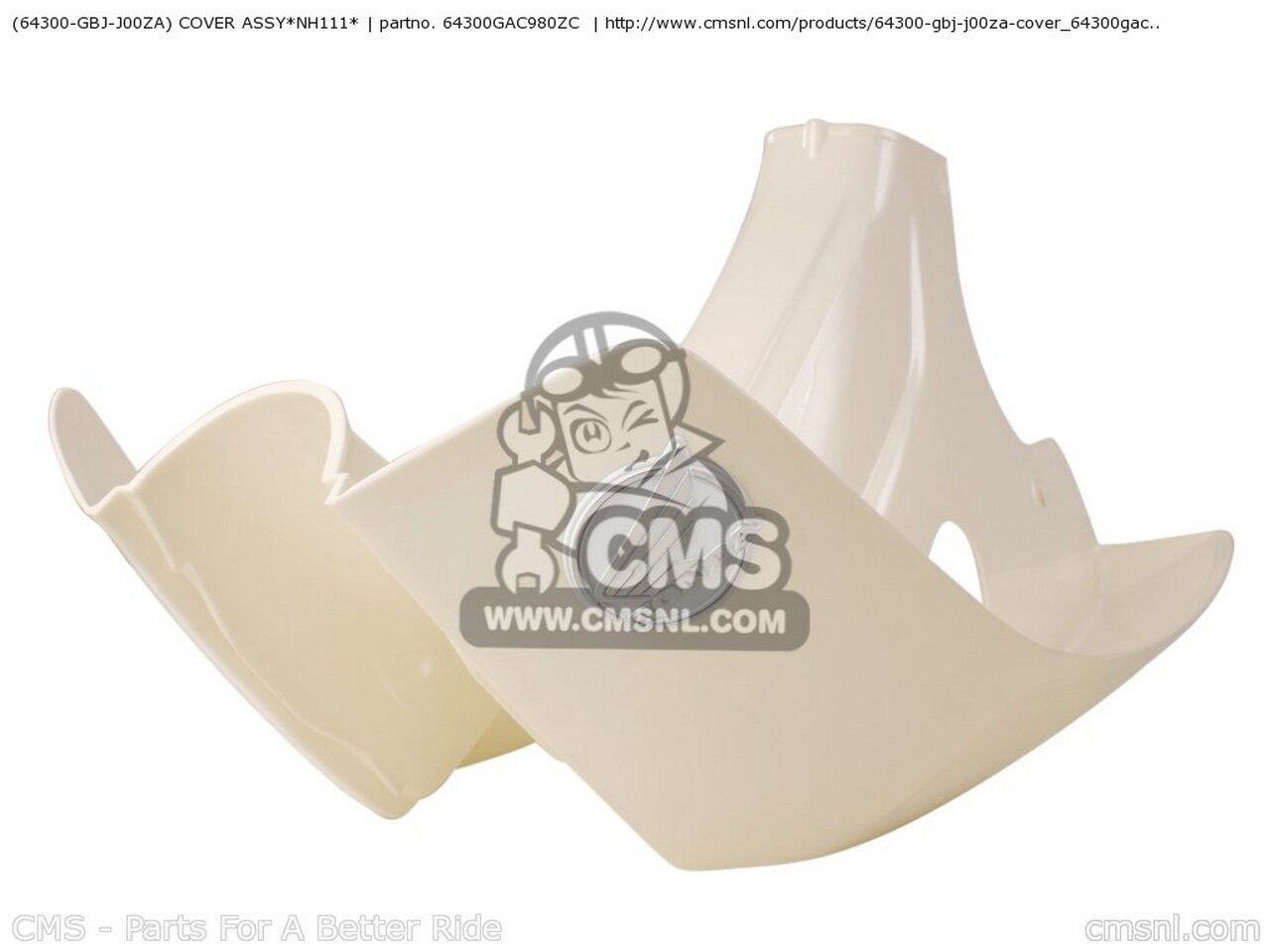 CMS シーエムエス (64300-GBJ-J00ZA) COVER ASSY*NH111* C50 C ENGLAND CUB J GREECE P / CSW MPH T C50CM N JAPAN S V X C50L D BELGIUM E C50LG C50SW R GENERAL EXPORT KPH C90ST MEXICO SS W HONDA ホンダ その他スクーター外装 カウル関連 外装