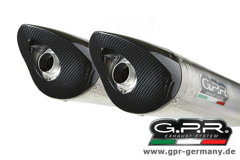 GPR ジーピーアール TIBURON TITAN (DUCATI HYPERMOTARD 1100-1100 EVO 2007-12 SLIP ON DOUBLE MUFFLER EXHAUST) スリップオンマフラー HYPERMOTARD1100EVO 1100 S 07-12 DUCATI ドゥカティ マフラー｜ウェビック　店