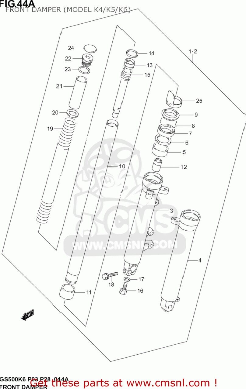 CMS シーエムエス TUBE， INNER GS500F 2004 K4 USA E03 2005 K5 2006 K6 2007 K7 2008 K8 2009 K9 SUZUKI スズキ インナーチューブ サスペンション 足回り 35,062円