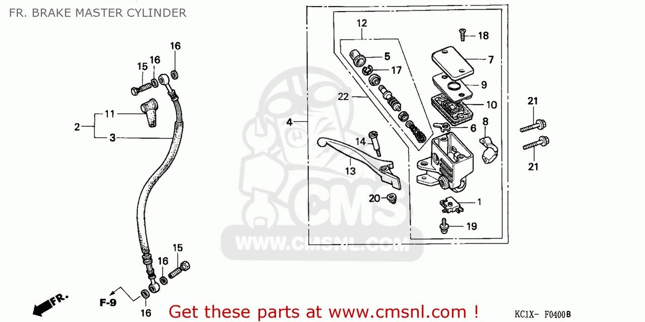 CMS シーエムエス CYLINDER SUB ASSY., FR. BRAKE MASTER (NISSIN) (JDM) CB125T SUPERDREAM 1993 P SINGAPORE HONDA ホンダ ブレーキマスターシリンダー ブレーキ|ウェビック 店