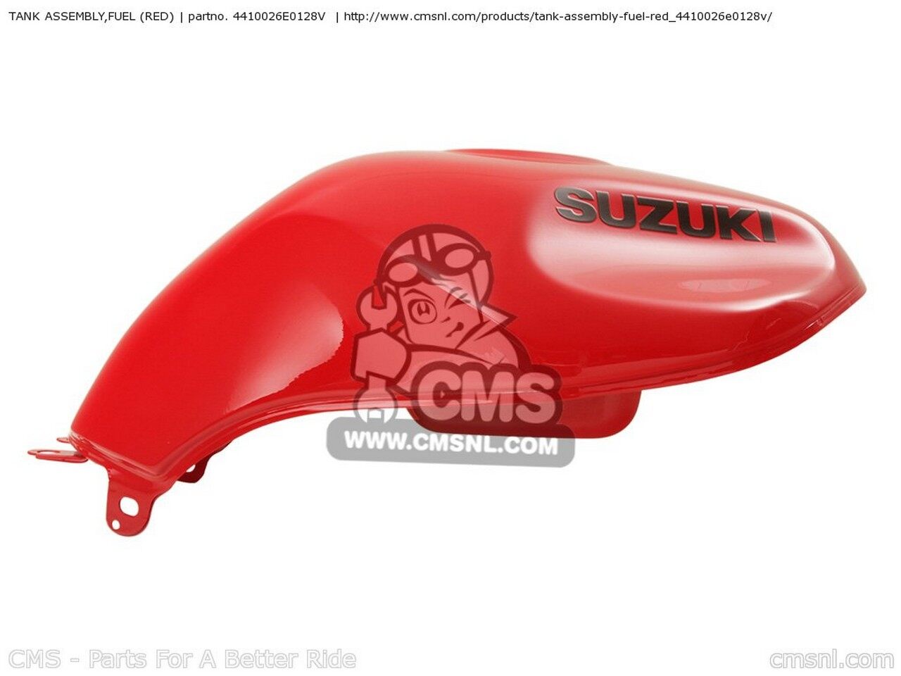 CMS シーエムエス (4410026E1028V) TANK ASSEMBLY，FUEL (RED) GSF600 1995 S E02 E04 E18 E22 E25 E34 1996 T E17 1997 V / P37 1998 W 1999 X GSF600S E24 BANDIT USA E03 GSF600S1998 GSF600SU GERMANY GSF600U SUZUKI スズキ ガソリンタンク タンク関連 外装 74,359円