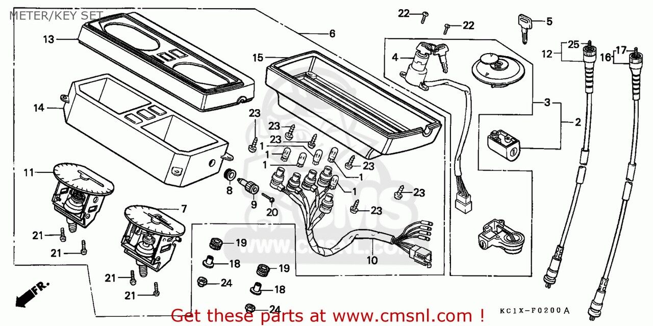 【楽天市場】CMS シーエムエス KEY SET CB125T SUPERDREAM 1993 P SINGAPORE HONDA ホンダ ...