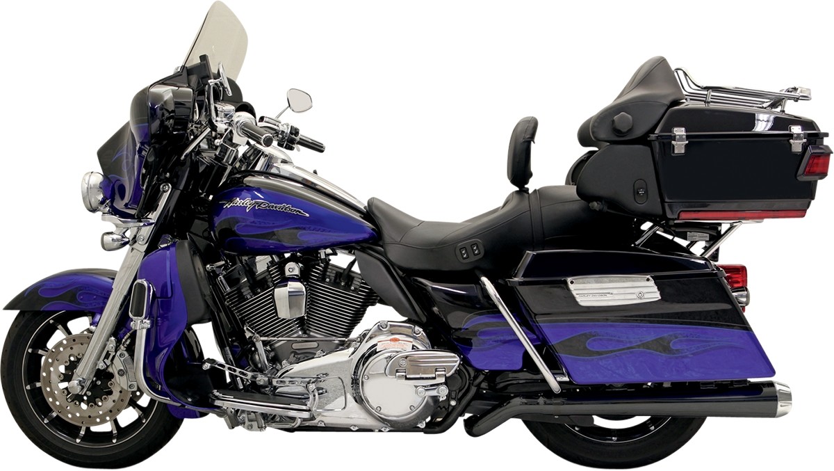 BASSANI バッサーニ スリップオンマフラー ブラック PSEUDO 2009-16FL 【MUFFLER 09-16FL BK [1801-0594]】 HARLEY-DAVIDSON ハーレーダビッドソン マフラー｜ウェビック　店