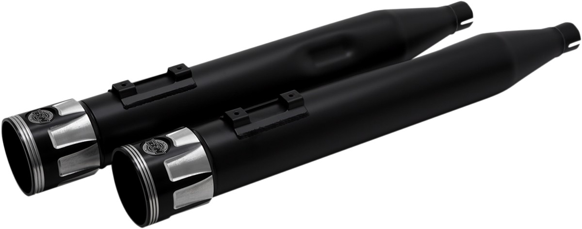 PAUL YAFFE BAGGER NATION ポールヤフー バガーネイション スリップオンマフラー ブラック クラウン チップ FL 【MUFFLER BLK CRWN TIP [1801-1040]】 HARLEY-DAVIDSON ハーレーダビッドソン マフラー