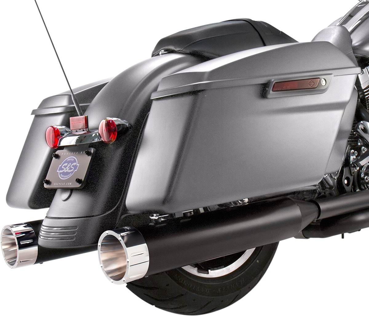 S&S CYCLE エスアンドエス サイクル スリップオンマフラー 4．5' ブラック/TRACER 17 【MUFFLERS 4.5'BLK/TRACR [1801-1080]】 HARLEY-DAVIDSON ハーレーダビッドソン マフラー
