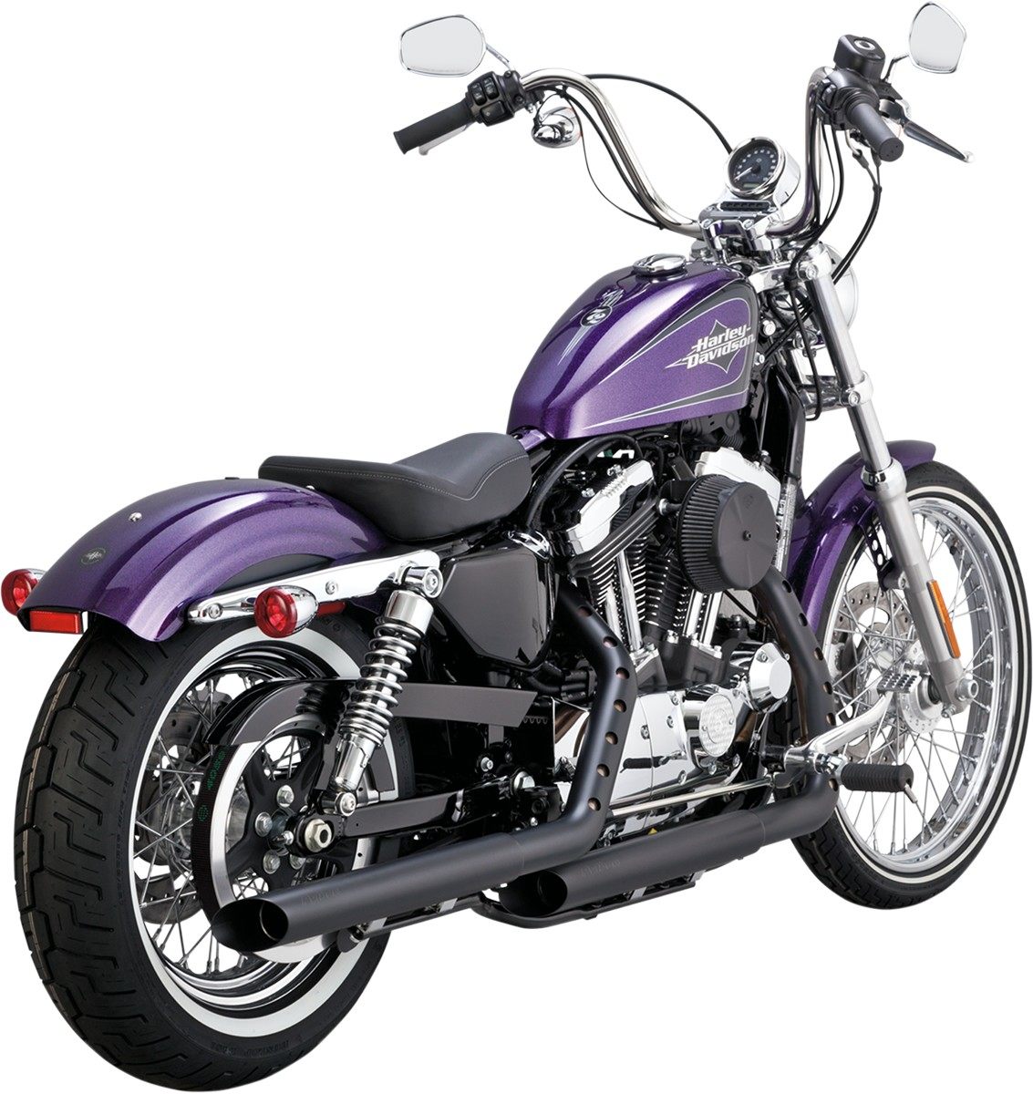 PYTHON パイソン スリップオンマフラー ブラック 2.5' 14-16XL用 【MUFFLER BLK 14-16XL [1801-0688]】 Superlow - XL 1200T 2014 2017 1200C Custom EFI 1200CX Roadster 2016 1200V Seventy-Two 2013 1200X Forty-Eight 883L 883N Iron マフラー