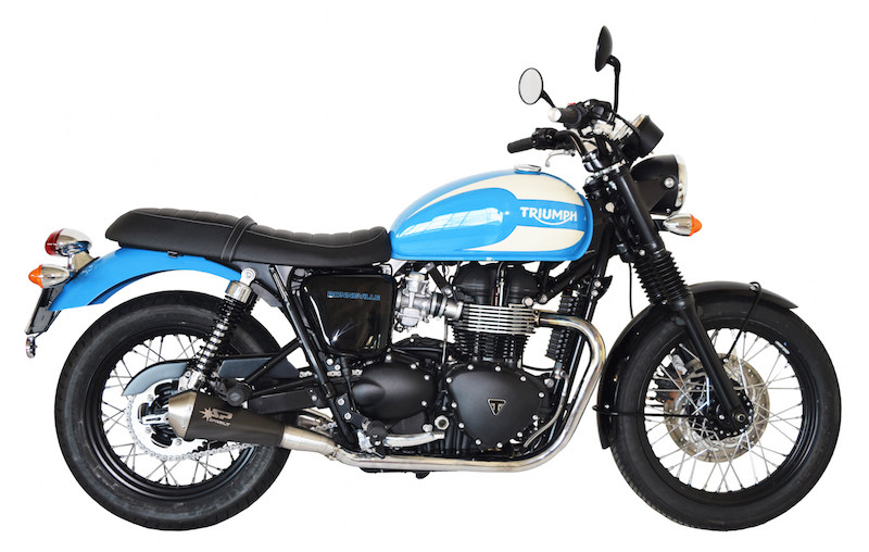 SPARK EXHAUST スパーク マフラー MEGAPHONE スリップオンマフラー Bonneville T100 05-15 TRIUMPH トライアンフ｜ウェビック　店