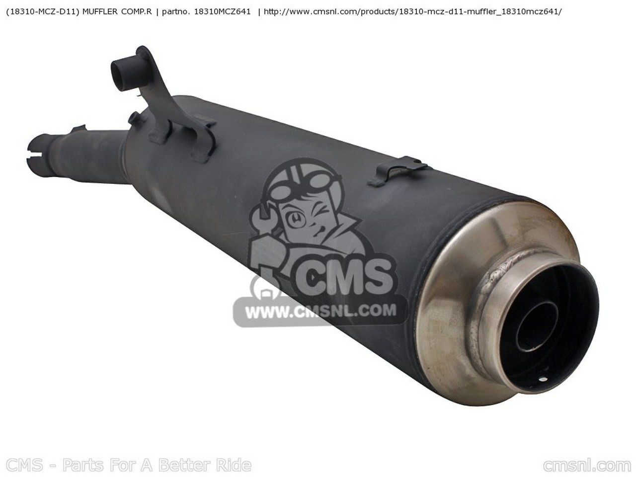 CMS シーエムエス (18310-MCZ-D11) MUFFLER COMP.R CB900F 2002 2 AUSTRALIA CANADA ENGLAND USA 2003 3 KOREA HORNET EUROPEAN DIRECT SALES FRANCE GERMANY NETHERLANDS HONDA ホンダ スリップオンマフラー マフラー