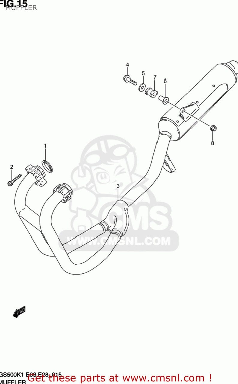 CMS シーエムエス MUFFLER GS500 2001 K1 USA E03 2002 K2 GS500E 1989 K 1990 L 1991 M 1992 N 1993 P 1994 R 1995 S 1996 T 1997 V 1998 W 1999 X 2000 Y SUZUKI スズキ フルエキゾーストマフラー マフラー｜ウェビック　店 67,839円