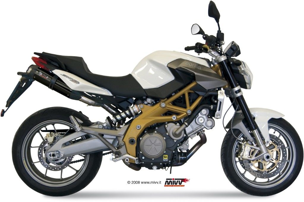 MIVV ミヴ SUONO BLACK スリップオンマフラー SHIVER 750 APRILIA アプリリア マフラー|ウェビック 店