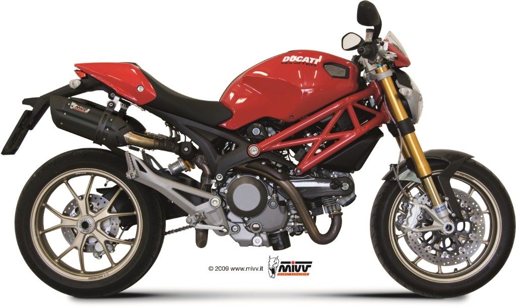 MIVV ミヴ SUONO BLACK スリップオンマフラー MONSTER1100/S MONSTER796 MONSTER 795 DUCATI ドゥカティ マフラー｜ウェビック　店