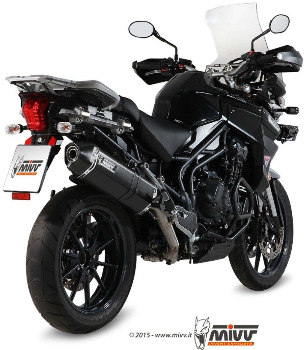 MIVV ミヴ SPEED EDGE BLACKスリップオンマフラー TIGER EXPLORER TRIUMPH トライアンフ スリップオンマフラー マフラー