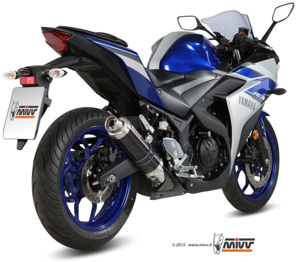 MIVV ミヴ GP BLACKスリップオンマフラー YZF-R25 YZF-R3 YAMAHA ヤマハ スリップオンマフラー マフラー