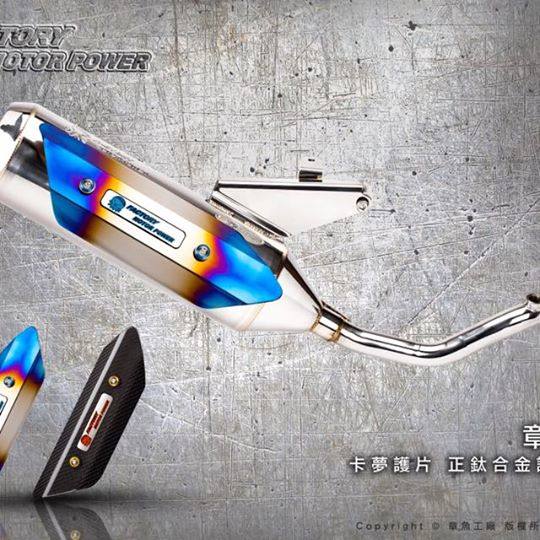S-RZ エスアールゼット 6th generation Full exhaust system GP 125 SR V LINK KYMCO キムコ フルエキゾーストマフラー マフラー タイプ：Fit for original motorcycle / カラー：Carbon fiber exhaust heat shield