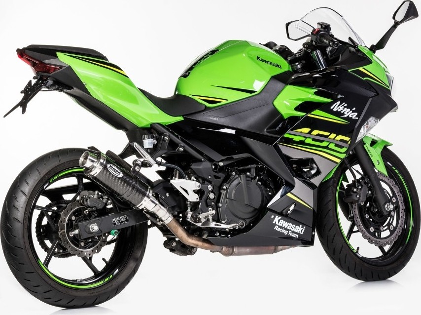 HURRIC フリック エキゾースト スーパースポーツ スリップ(2-1)スーパーショート Ninja 400 Z400 KAWASAKI カワサキ スリップオンマフラー マフラー material：carbon