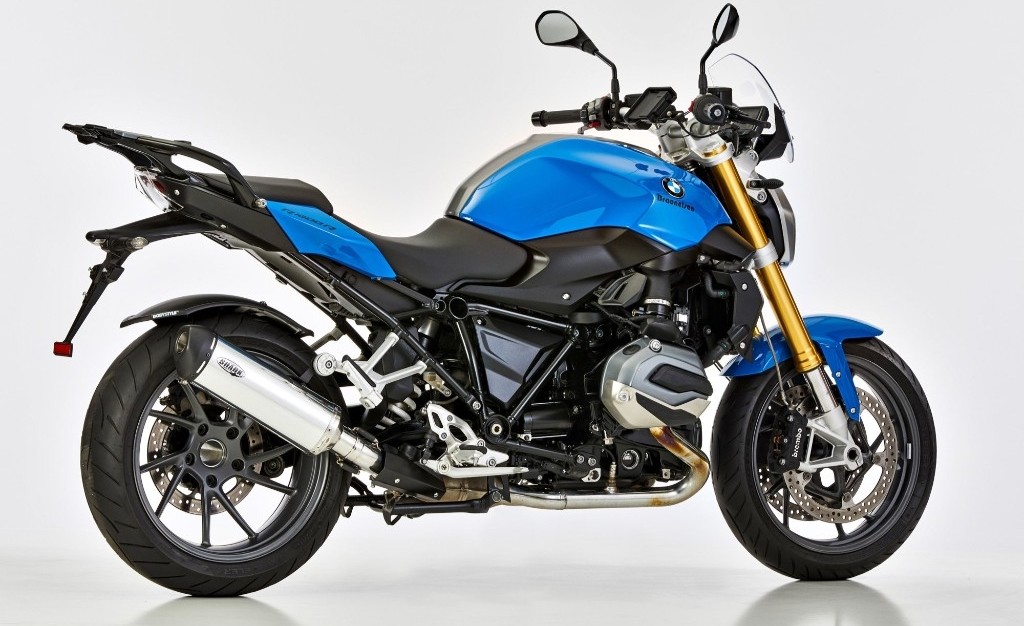 SHARK シャーク DSX-5 (2-1) スリップオンマフラー R 1250 RS BMW マフラー material：polished aluminium/end cap coated stainless steel matt black(color：silver)｜ウェビック　店