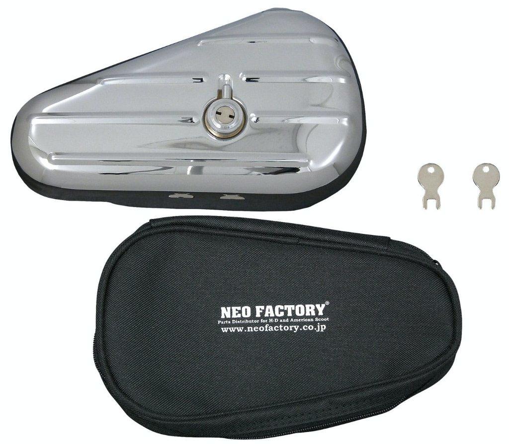 Neofactory ネオファクトリー ティアドロップツールボックス 右用 クローム 汎用 HARLEY-DAVIDSON ハーレーダビッドソン パニアケース 車体用バッグ・ケース
