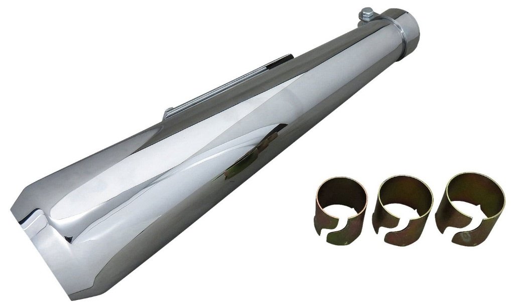 楽天市場】爆音管 グロスブラック 鉄 メガホンマフラー インナー