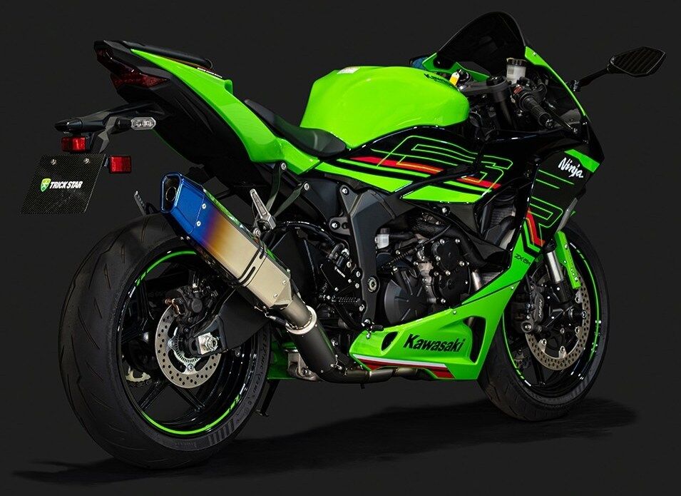 TRICKSTAR トリックスター 政府認証フルエキゾーストマフラーIKAZUCHI Ninja ZX-6R KAWASAKI カワサキ フルエキゾーストマフラー マフラー サイレンサータイプ：IKAZUCHI焼チタン｜ウェビック　店