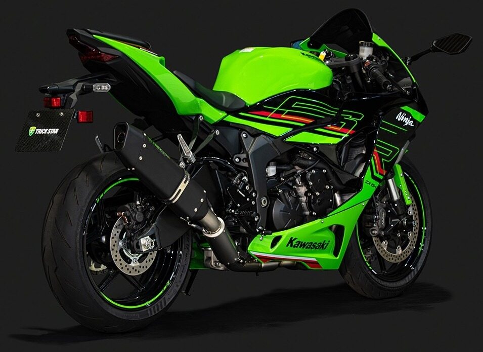 TRICKSTAR トリックスター 政府認証フルエキゾーストマフラーIKAZUCHI Ninja ZX-6R KAWASAKI カワサキ フルエキゾーストマフラー マフラー サイレンサータイプ：ブラックエディション