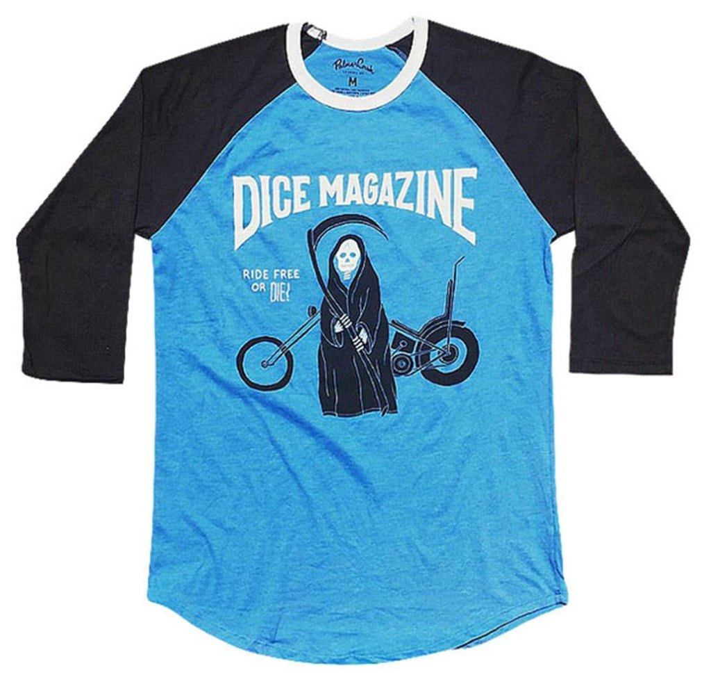 DICE MAGAZINE ダイスマガジン RIDE FREE 3／4スリーブTシャツ Tシャツ アパレル
