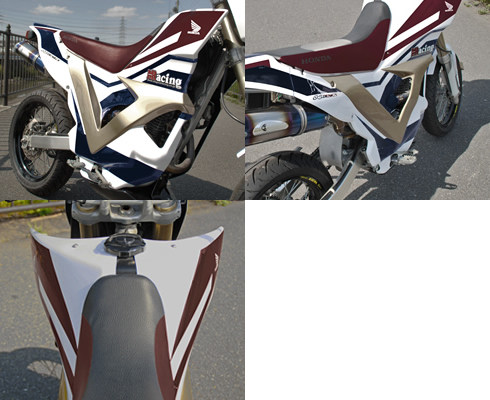 Magical Racing マジカルレーシング タンクカバー&サイドカウル XR250モタード HONDA ホンダ タンクカバー タンク関連 外装 MagiVeilセラミックコーティング:あり|ウェビック 店