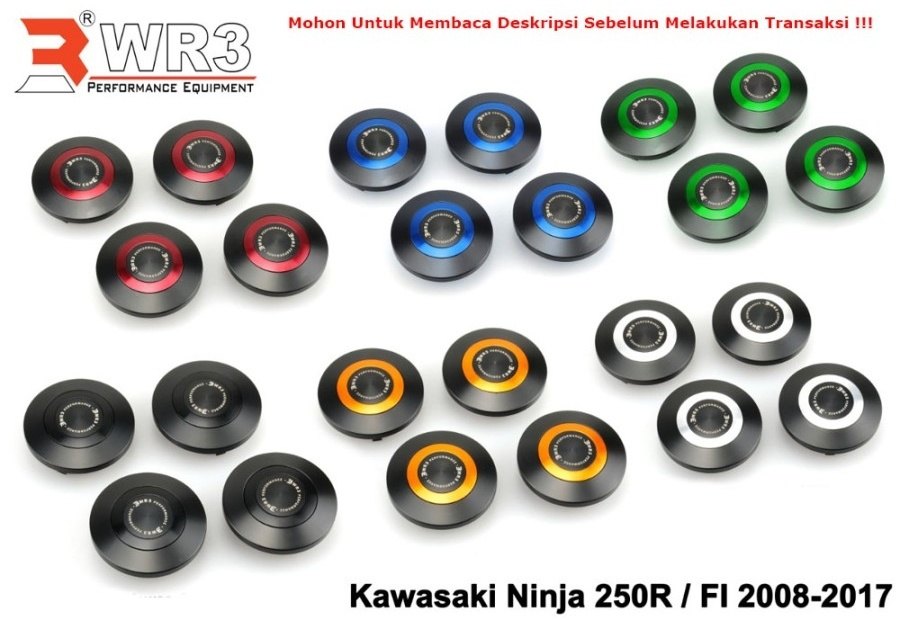 WR3 ダブルアールスリー フレームホールキャップ Ninja250 KAWASAKI カワサキ 外装