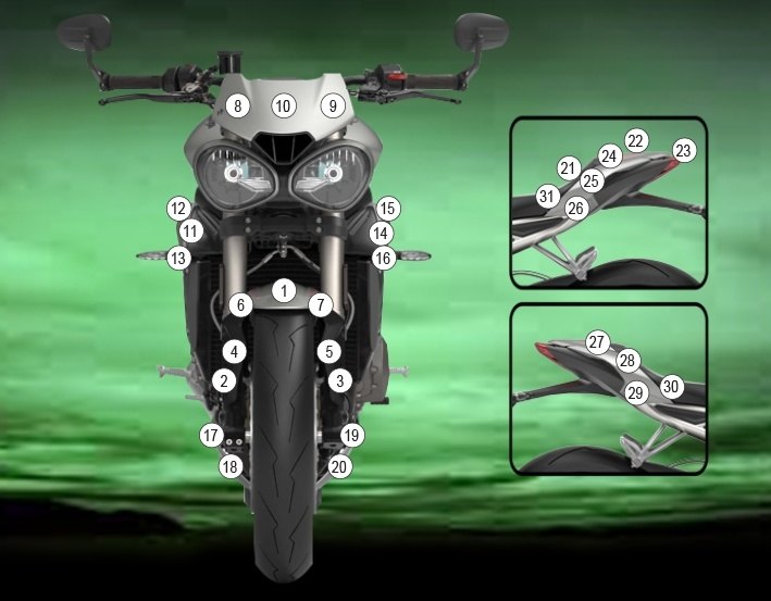 EAZI-GUARD イージーガード 車種別ストーンチッププロテクションフィルム STREET TRIPLE TRIUMPH トライアンフ プロテクションフィルム・保護フィルム 外装