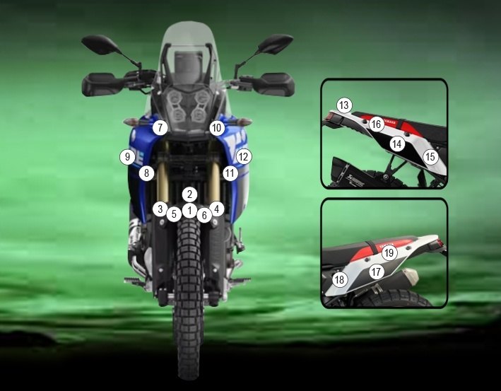 EAZI-GUARD イージーガード 車種別ストーンチッププロテクションフィルム XTZ700 TENERE YAMAHA ヤマハ プロテクションフィルム・保護フィルム 外装|ウェビック 店