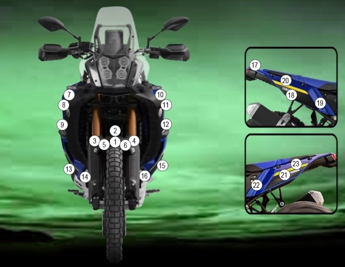 EAZI-GUARD イージーガード 車種別ストーンチッププロテクションフィルム Tenere 700 World Raid YAMAHA ヤマハ プロテクションフィルム・保護フィルム 外装