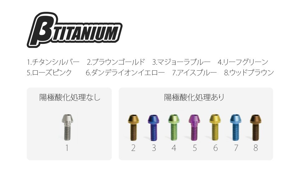 βTITANIUM ベータチタニウム エキゾースト スタッドチタンボルトキット Z800 ZX-14 R ZX-6 KAWASAKI カワサキ スタッドボルト エンジンパーツ エンジン カラー：ウッドブラウン(陽極酸化処理)