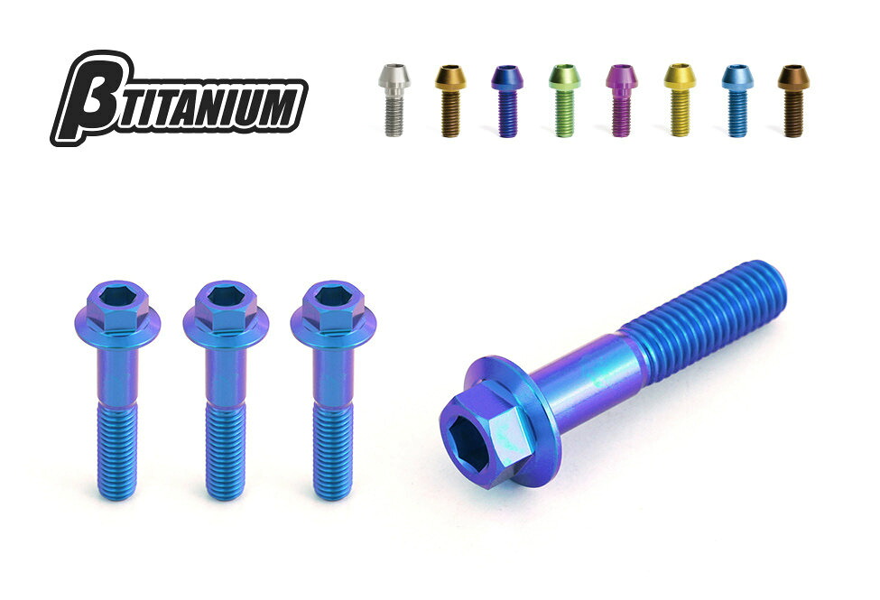 βTITANIUM ベータチタニウム フロントフォーク ピンチチタンボルトキット R nineT Scrambler BMW その他フロントフォークオプション・補修部品 サスペンション 足回り カラー：アイスブルー(陽極酸化処理)｜ウェビック　店