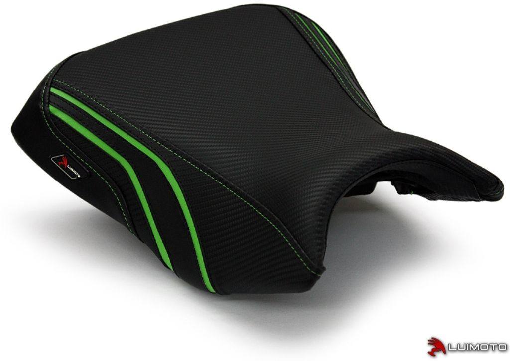 LUIMOTO ルイモト フロントシートカバー Ninja650 ER6N ER6F KAWASAKI カワサキ シートカバー シート関連 外装 カラー：ディープライム／グリーンステッチ