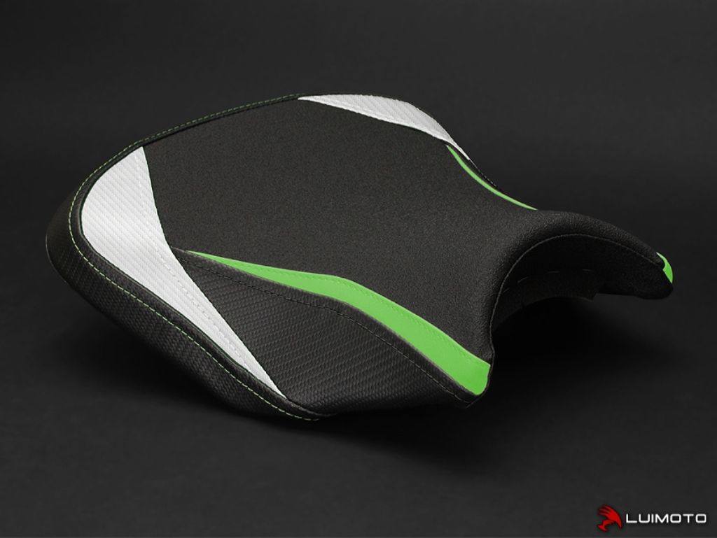 LUIMOTO ルイモト フロントシートカバー Sport Ninja 650 KAWASAKI カワサキ シートカバー シート関連 外装 カラー:ディープ ライム/CFパール/CFブラック/ライム グリーン ステッチ|ウェビック 店