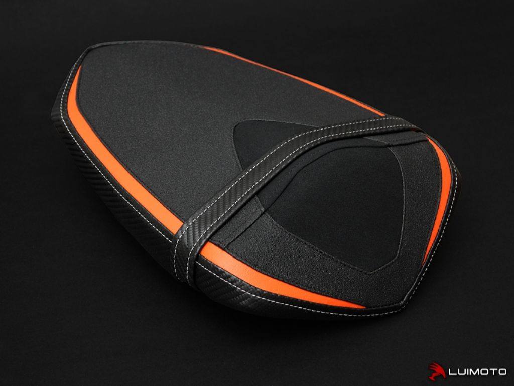 LUIMOTO ルイモト リアシートカバー 1290 SUPER DUKE R KTM シートカバー シート関連 外装 カラー:ダークオレンジ/ホワイトサイドステッチ|ウェビック 店