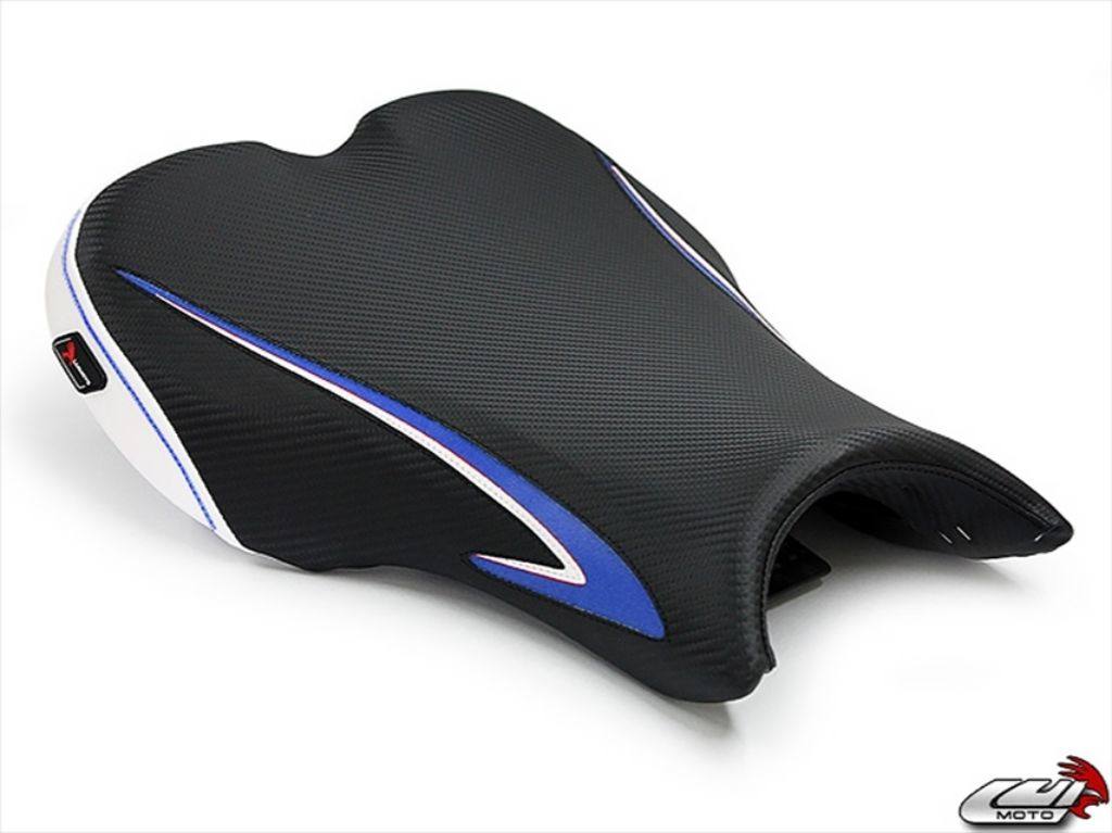 LUIMOTO ルイモト フロントシートカバー DAYTONA 675 TRIUMPH トライアンフ シートカバー シート関連 外装 カラー：ブルー／ホワイト／ブルーステッチ