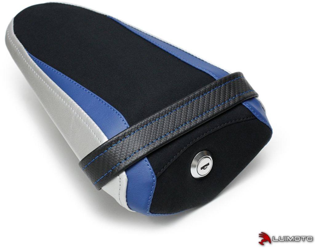 LUIMOTO ルイモト リアシートカバー YZF-R6 YAMAHA ヤマハ シートカバー シート関連 外装 カラー：SPディープブルー／SPシルバー／CFブラック／ブルーステッチ