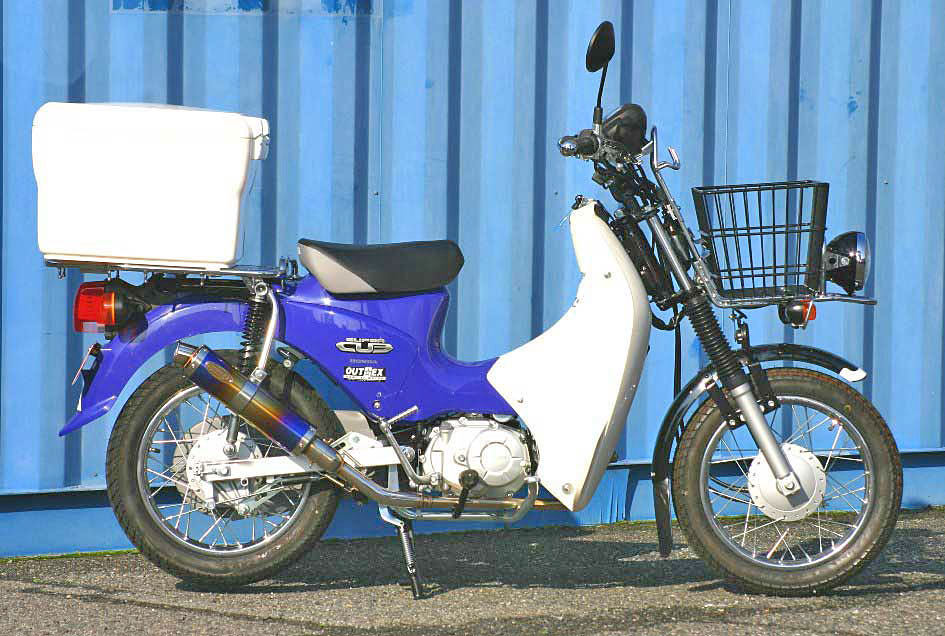 OUTEX アウテックス OUTEXマフラー スーパーカブ110PRO HONDA ホンダ フルエキゾーストマフラー マフラー サイレンサータイプ：ストレート構造 / エキパイ素材：チタン／サイレンサー素材：チタングラデーション